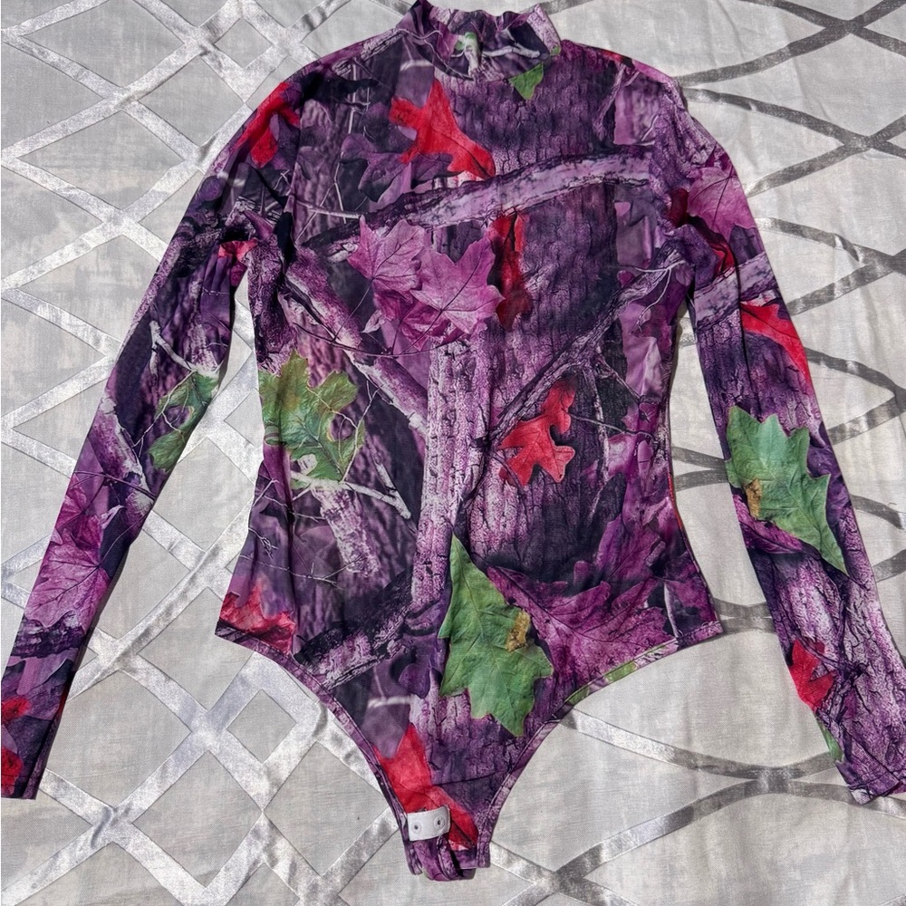 Floral Hunting Long Sleeve Bodysuit 2pc pant set